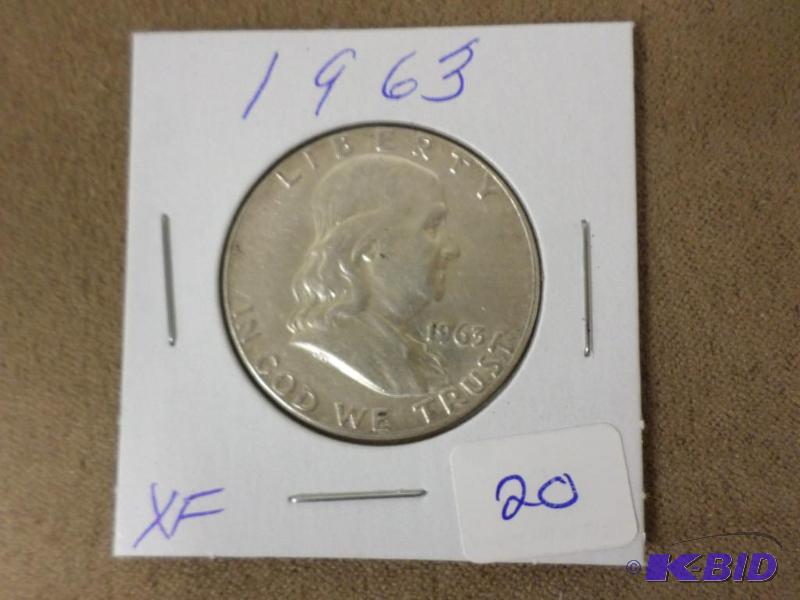 1963 Franklin Half Dollar, EF...
