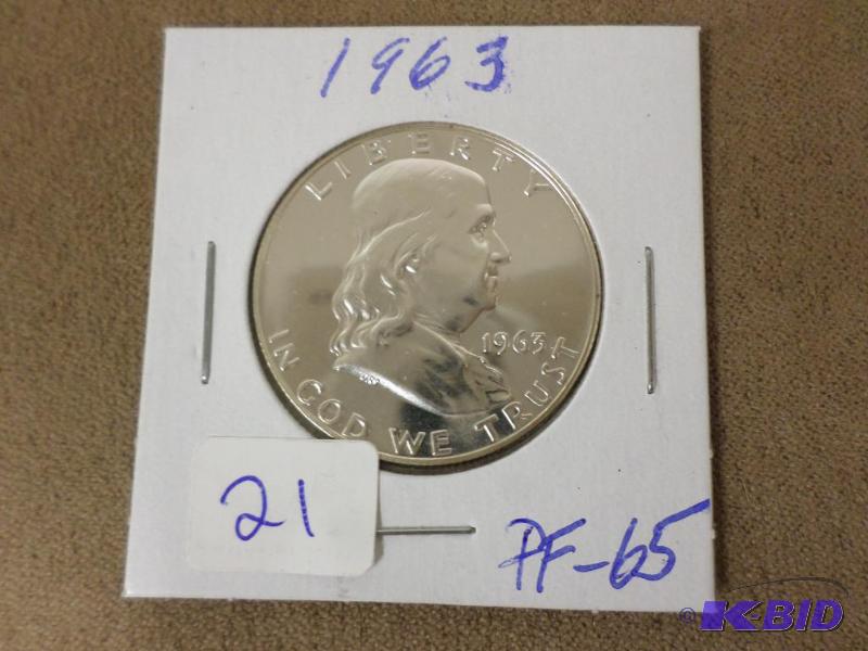 1963 Franklin Half Dollar, Gem Proof PR65...