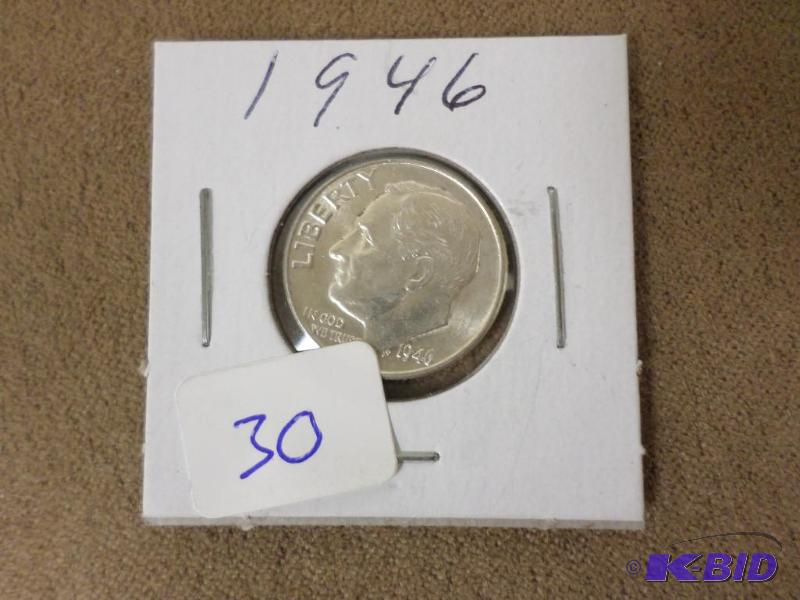 1946 Roosevelt Dime, Gemlike BU...