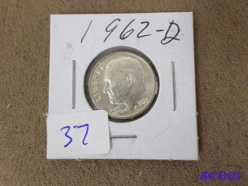 1962-D Roosevelt Dime, Gemlike BU...