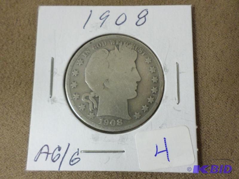 1908 Barber Half Dollar...