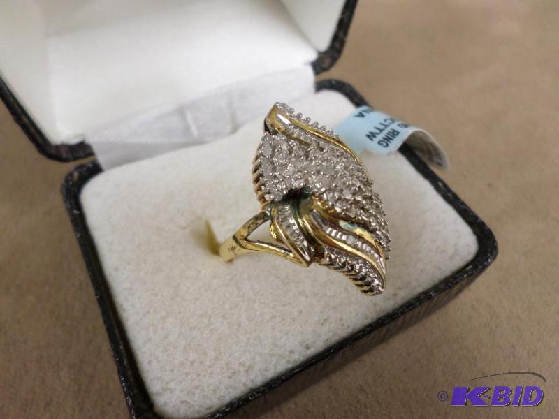 New Size-7 18kt Sterling Silver Diamond Ring,...