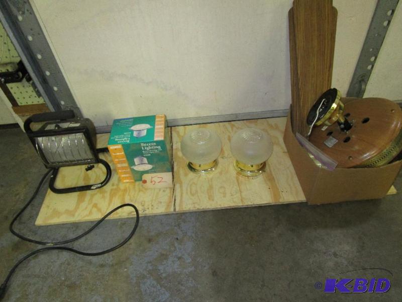 Various lights and ceiling fan