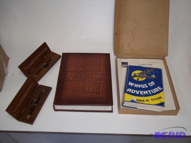 Books and pair of Pens with cases...