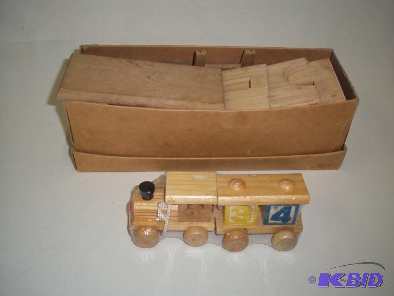 Vintage wooden toy model to be assembled and ...