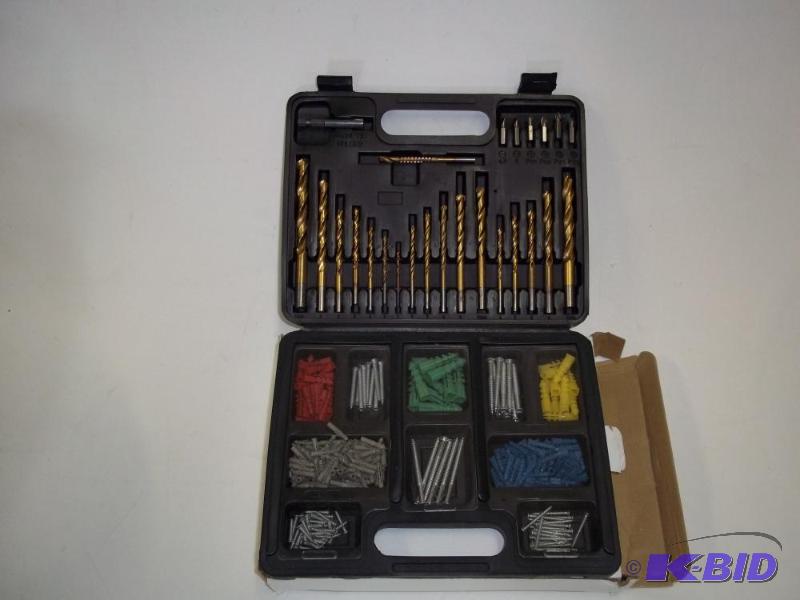 New drill bit and fastener set with case...