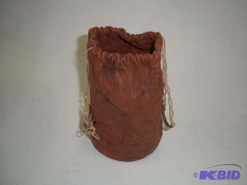 Leather marble pouch with marbles...