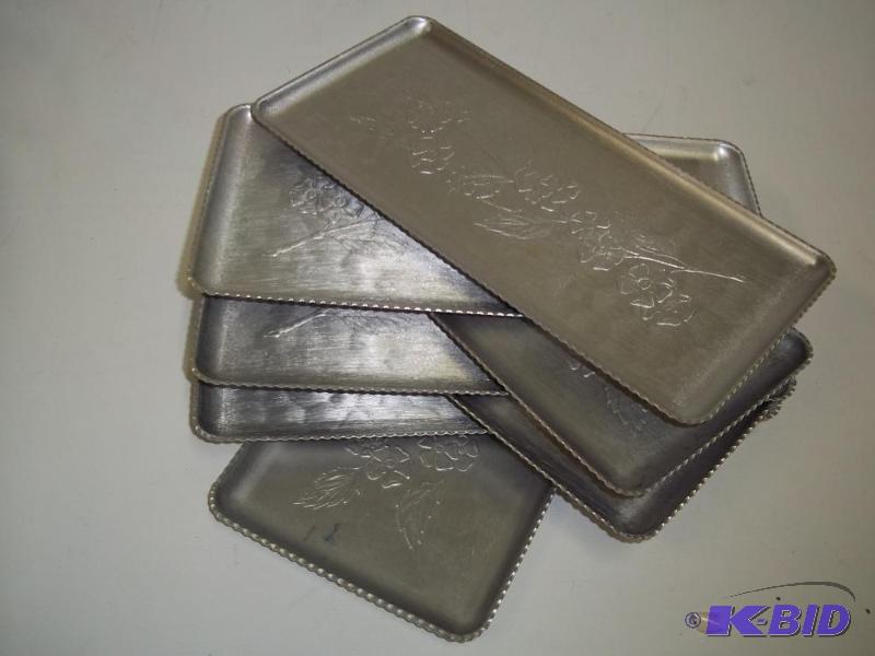 7 Metal serving trays...