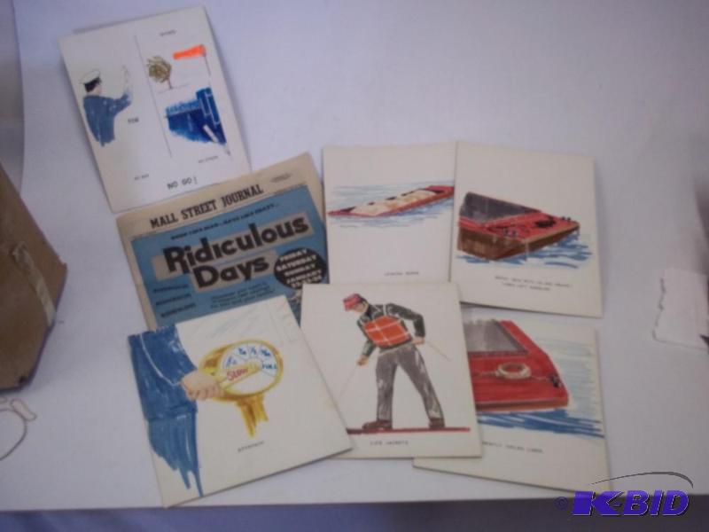 Assorted Paintings and Mall Street Journal....