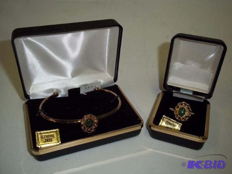 Genuine Jade Bracelet and Ring...
