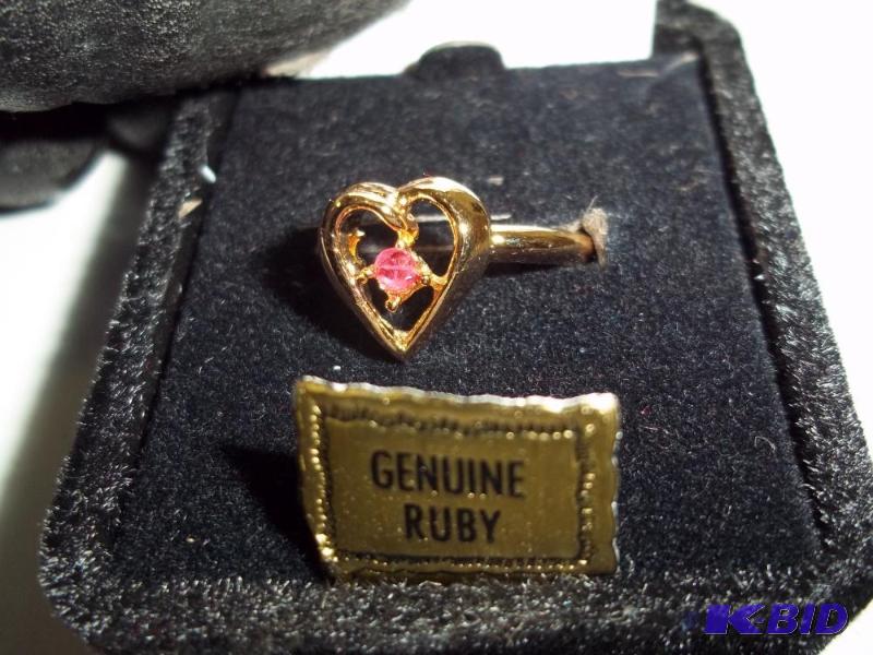 Genuine Ruby Heart Ring...