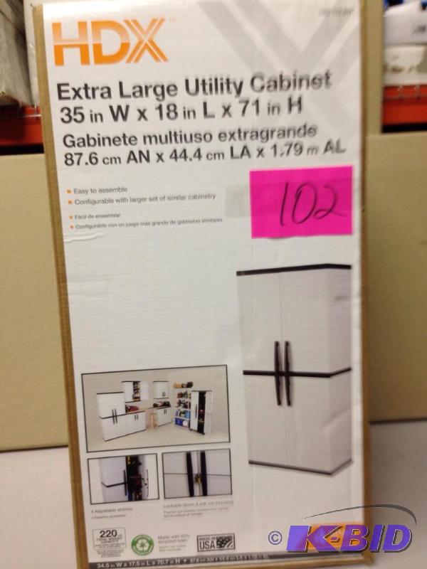 lot 102 image: HDX Extra Large Utility Cabinet