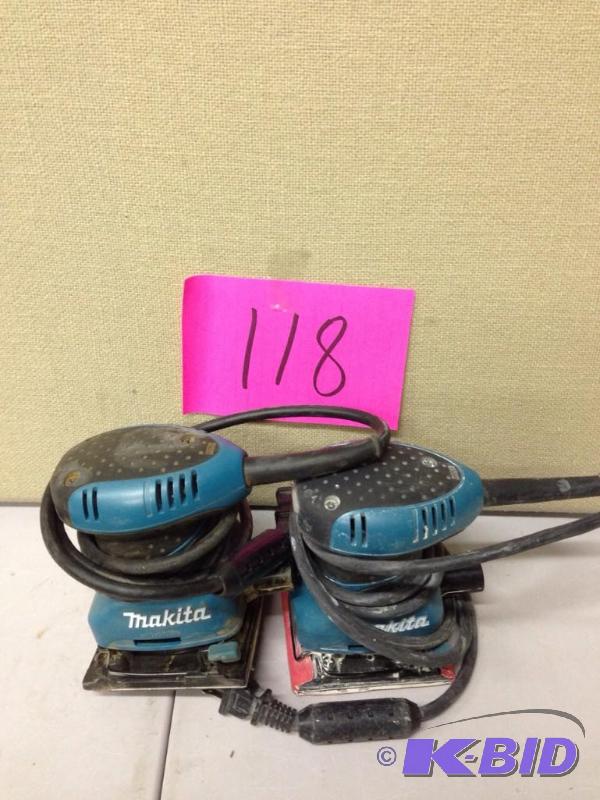 lot 118 image: Set of 2 Makita Sanders