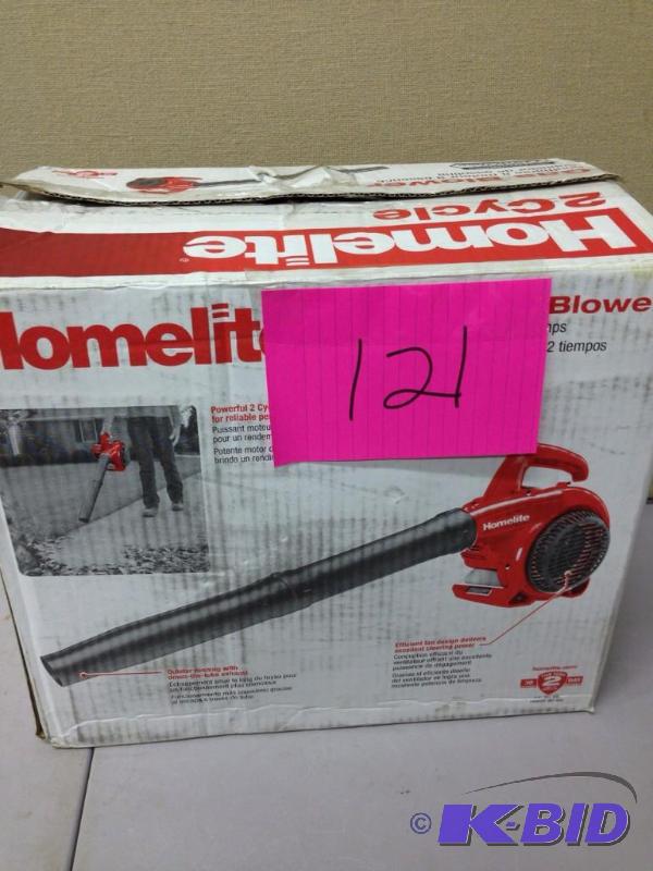 lot 121 image: Homelite 2 Cycle Gas Blower
