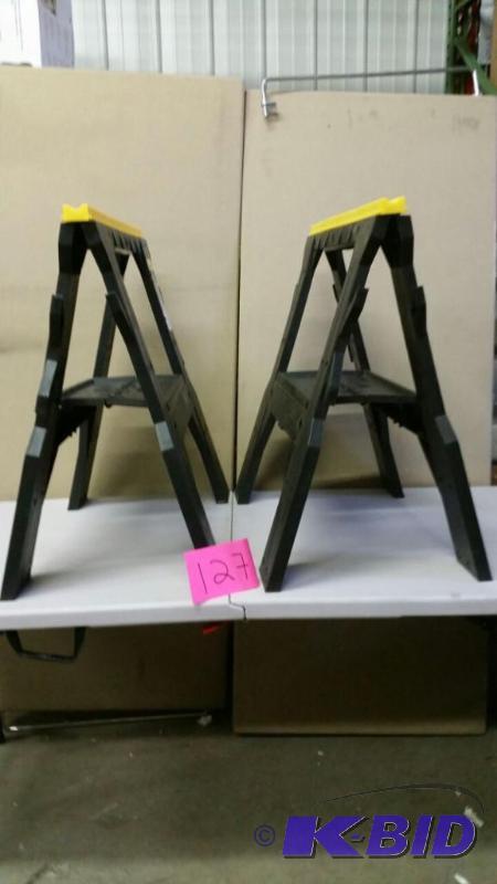 lot 127 image: Workforce 28 in. Folding Sawhorse Twin Pack used
