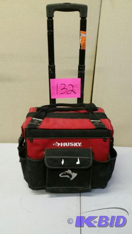 lot 132 image: Husky 14 in. Rolling Tool Tote used