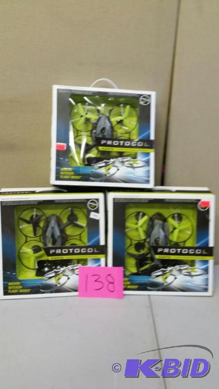 lot 138 image: SET OF 3 PROTOCOL INDOOR OUTDOOR FLIGHT MODES