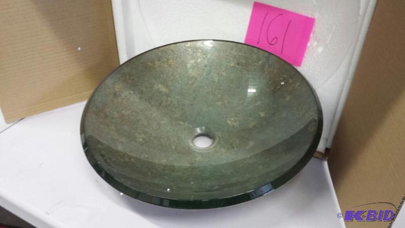 lot 161 image: GLASS VESSEL SINK