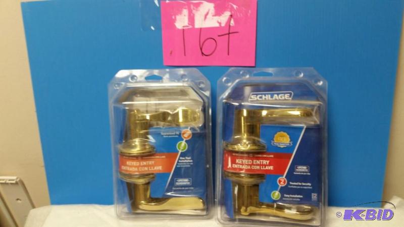 lot 167 image: LOT OF TWO SCHLAGE KEYED ENTRE