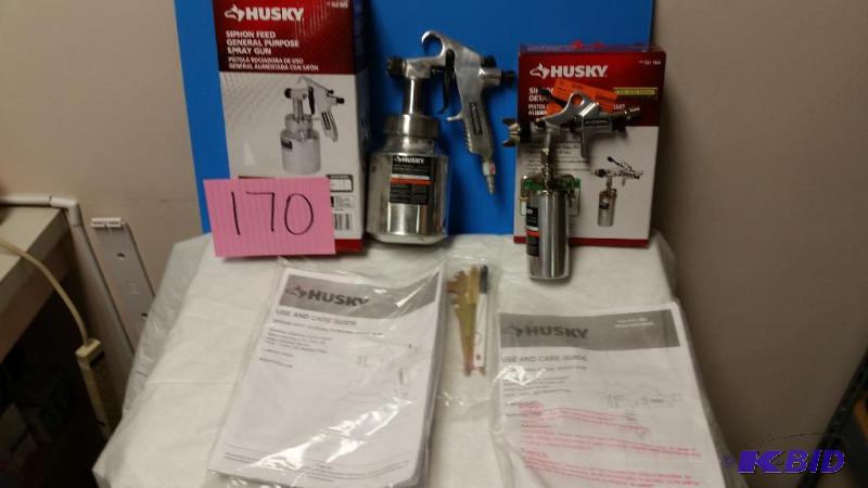lot 170 image: Set Of 2 Husky Spray Paint Guns -