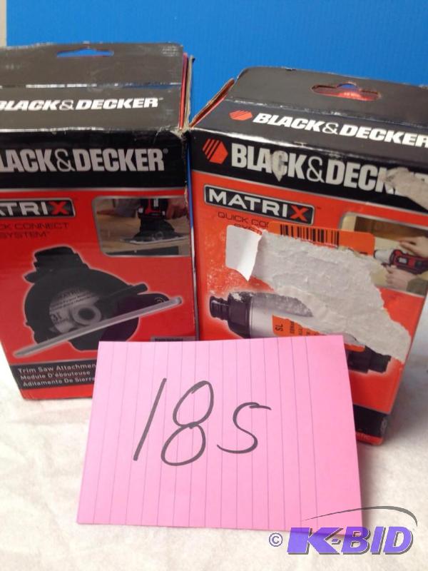lot 185 image: Set of 2 Black and Decker Matrix Attachments
