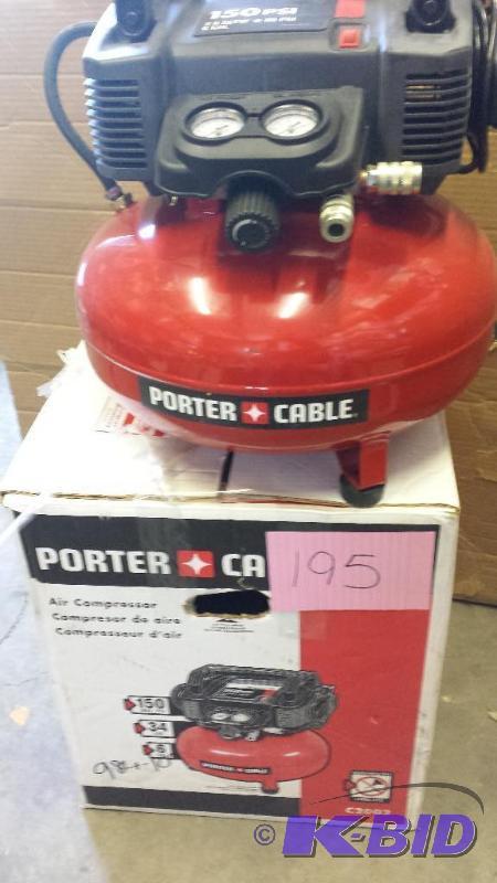 lot 195 image: Porter Cable- Compressor