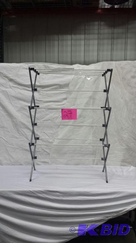 lot 27 image: Essential Home White Metal Rack