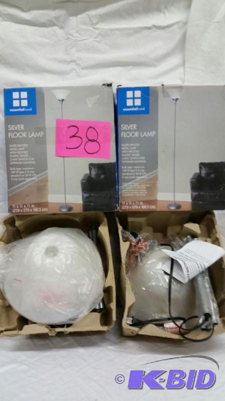 lot 38 image: Floor Lamp Set of 2