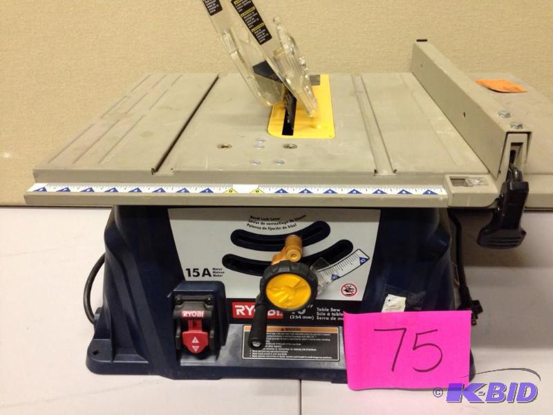 lot 75 image: Ryobi Table Saw