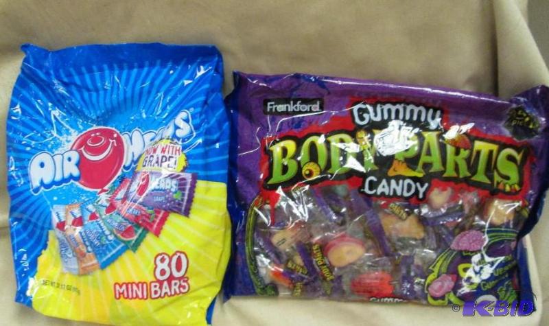 lot 10 image: Air Heads 80 mini bars and Frankford Gummy Pa...