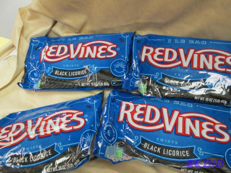 lot 18 image: Qty 4 Red Vines Black Licorice May 1 2015...