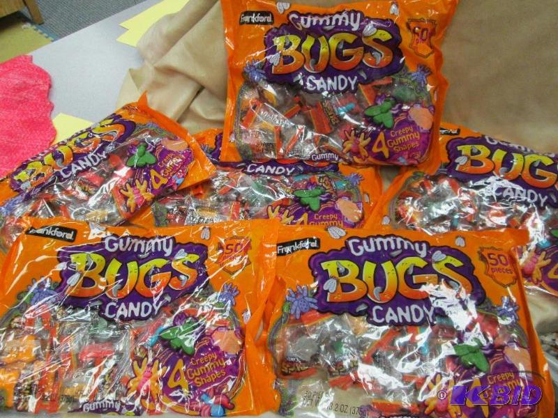 lot 21 image: Qty 6 Gummy Bugs candy 50 pieces Apr 2016...