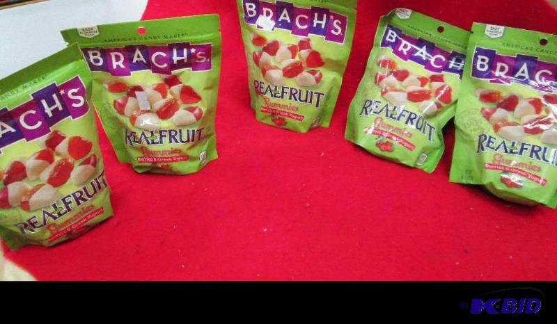 lot 24 image: Qty 5 Brachs Real Fruit Gummies Berries &...