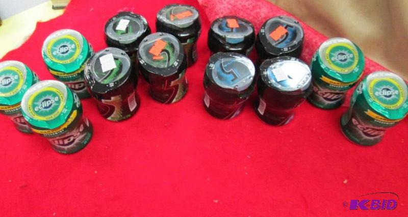 lot 36 image: Qty 13 Wrigleys 5 Cobalt peppermint, Rain sp...