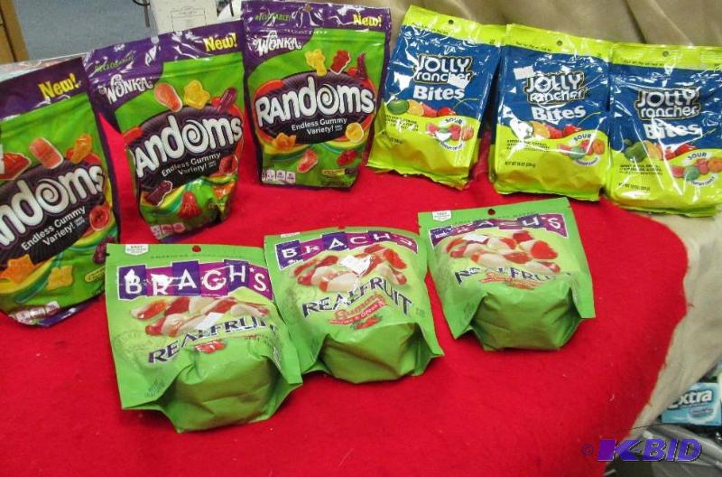 lot 39 image: Qty 9 Wonka Randoms, Jolly Ranchers Bites Sou...
