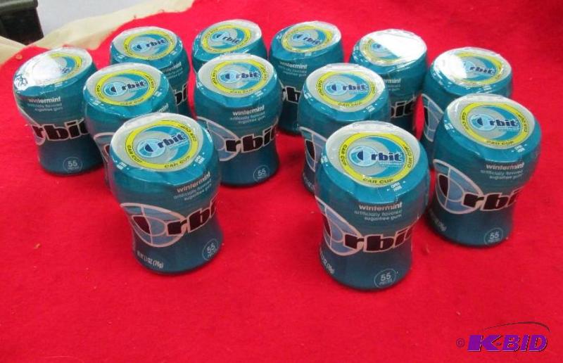 lot 55 image: Qty 12 Orbit Winter mint EXP Aug 15...