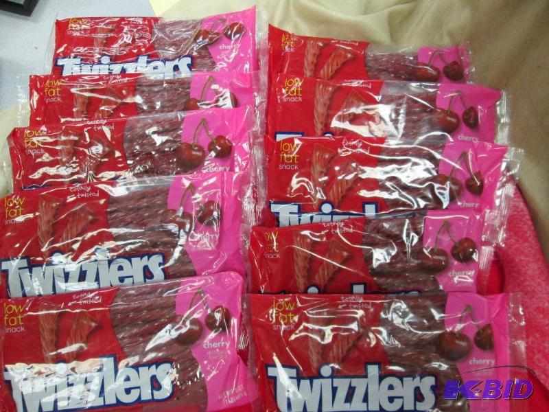lot 82 image: Qty 10 pkg of Twizzlers cherry EXP 102014...