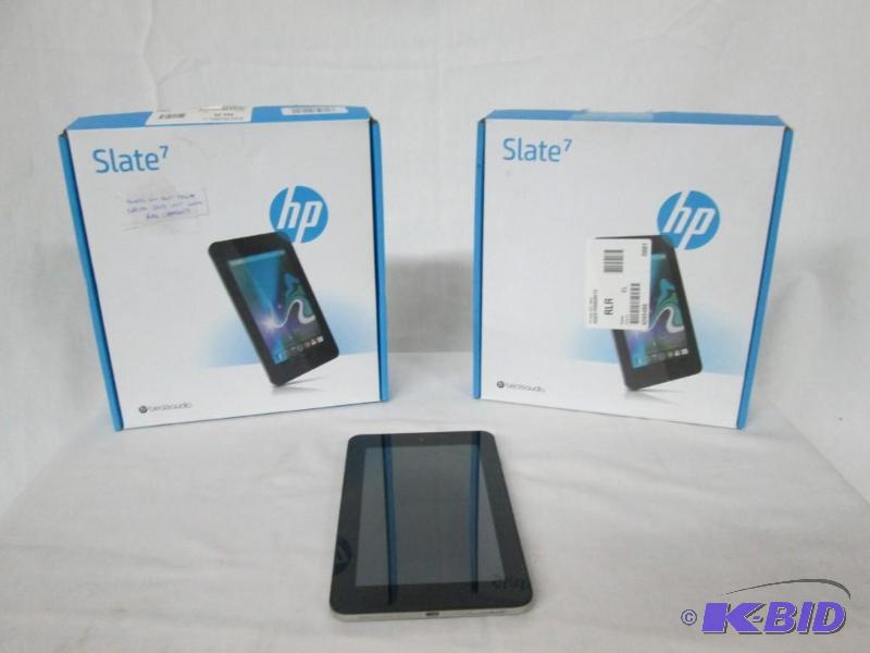 lot 45 image: (3) - HP Slate 7 8GB Android Tablets