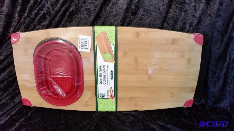 lot 21 image: Over the Sink Cutting Board.  New in Package