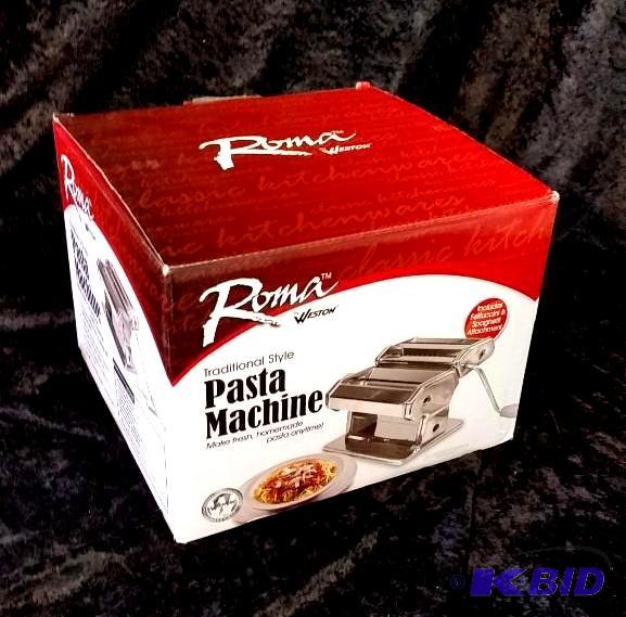 lot 26 image: Roma 6 Manual Pasta Machine.  New in Box.  All There