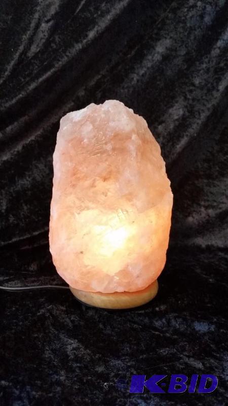 lot 44 image: Large Natural Himalayan Salt Crystal Lamp.  New in Box.  Add a soft elegant glow to your room