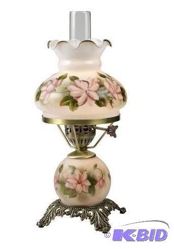 lot 48 image: River of Goods Old Fashioned Floral Lamp. Has 3 Way Switch.  New out of Box.