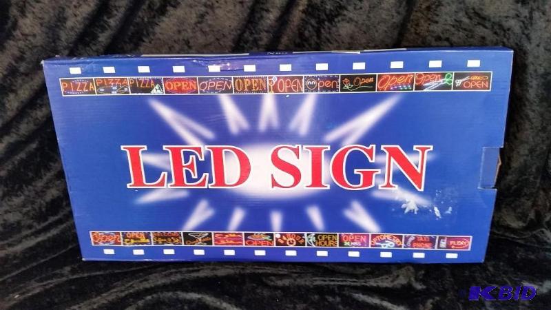 lot 51 image: Motion LED Bar Sign.  Crack in Frame Shown in Pictures.
