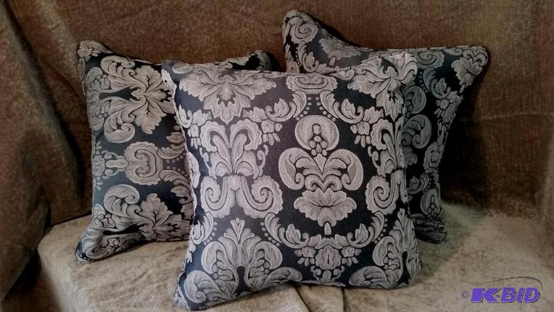 lot 56 image: Sure Fit Middleton Toss Pillow Lot of 3.  New