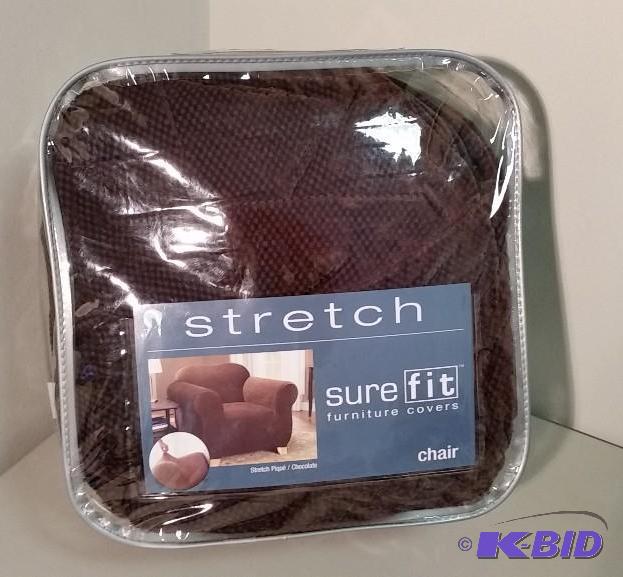 lot 66 image: Sure Fit Stretch Pique Recliner Slipcover.  New in Package  Chocolate