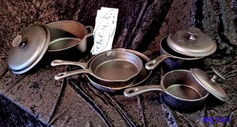 cooks professional 8 piece cast iron cookware set