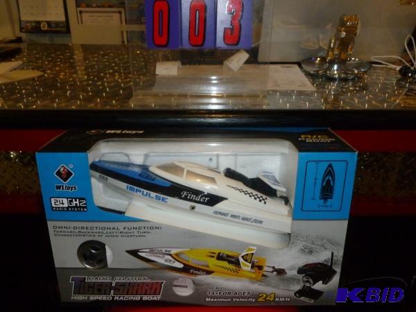 Radio controlled tiger shark high speed racin...