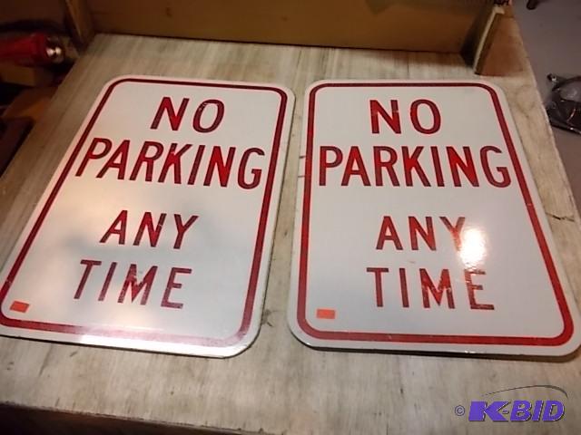 2-No Parking Signs...
