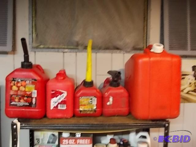 5-Plastic Gas Cans...