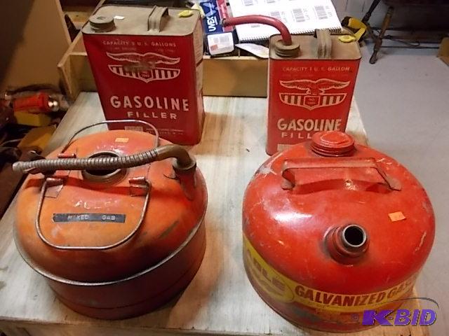 4-Steel Gas Cans...